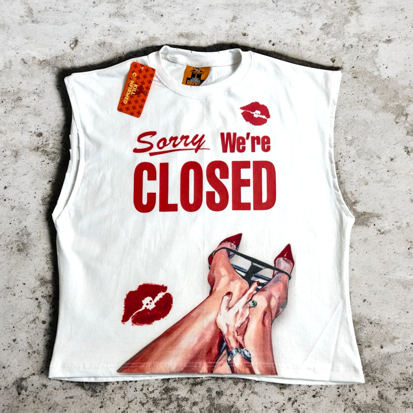 Sorry We’re Closed Sleeveless Tee