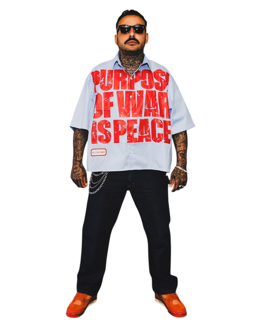 Purpose Of War Is Peace Button Up Shirt