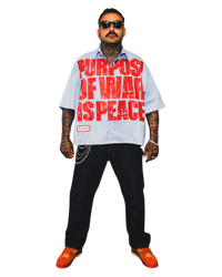 Purpose Of War Is Peace Button Up Shirt