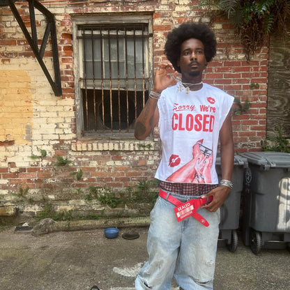 Sorry We’re Closed Sleeveless Tee